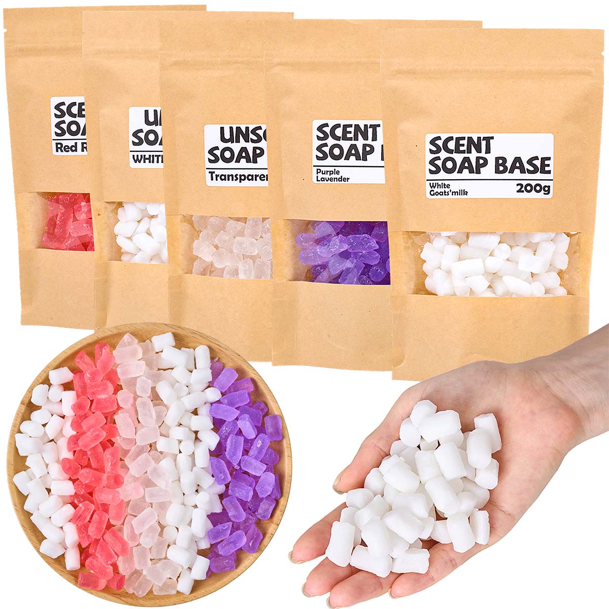 Soap Making Glycerin Base - 200 جرام قاعدة صابون الجلسرين الملونة
